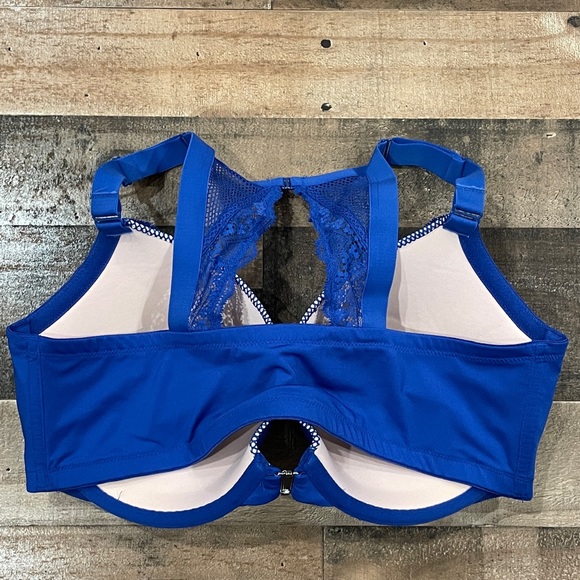 Cacique Women's Plus Size  Front Closure Boost Plunge Padded Lace Bra 40 DDD - Picture 2 of 9